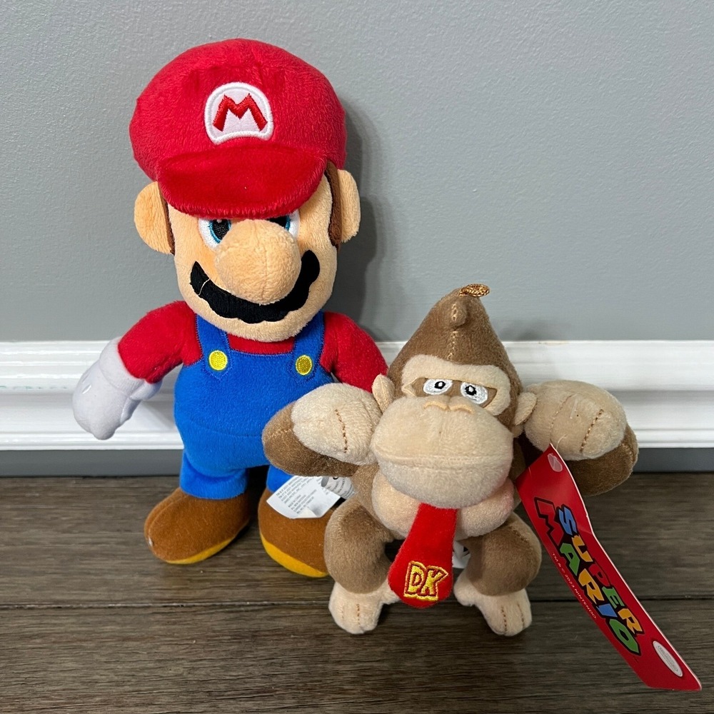 Super Mario & Donkey Kong Plush Set Nintendo Stuffed Animal Toy Collectible